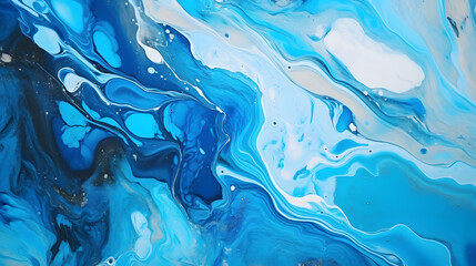 Blue abstract marble stone ink liquid fluid painted painting gold painted texture marble. generative AI.