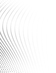 Naklejka premium Abstract halftone wave dotted background. Futuristic twisted grunge pattern, dot, circles. Vector modern optical pop art texture for posters, business cards, cover, labels mock-up, stickers layout