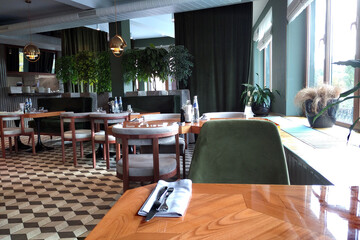 Italian restaurant interior in modern style