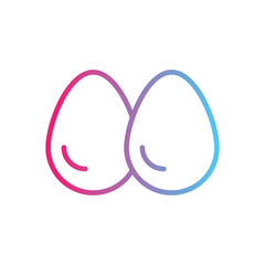 Egg icon with white background vector