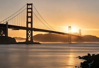 Golden Gateway: San Francisco's Sunrise Over the Bay.