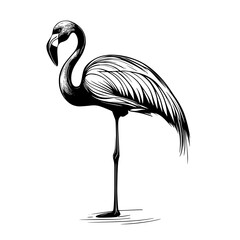 vector illustration of a flamingo