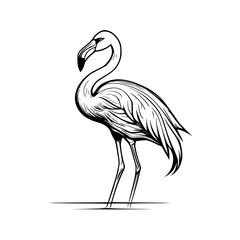 vector illustration of a flamingo