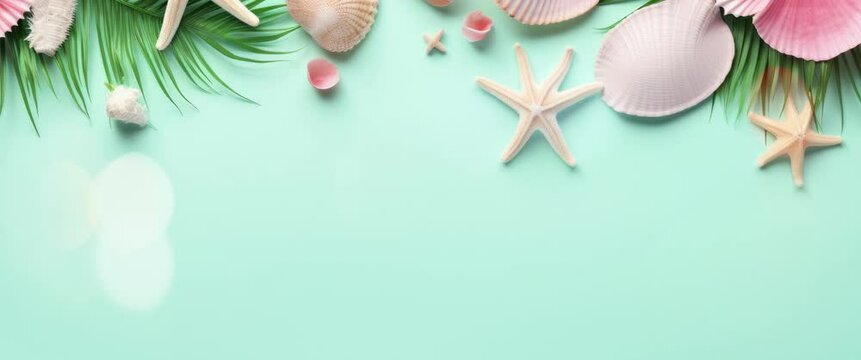 Anamorphic video summer background.