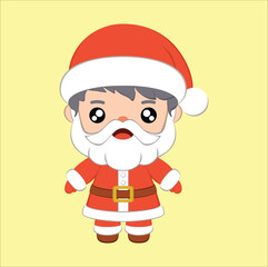 cute santa claus vector artwork. suitable for sticker, t-shirt, mug, etc. Eps 10