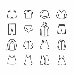 Cloth icon line art design with all files