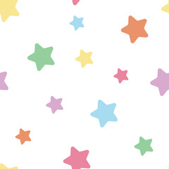 Seamless pattern Colored stars.Vector illustration.