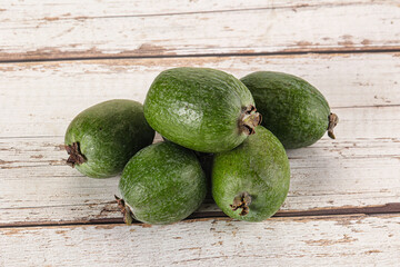 Fresh sweet juicy ripe feijoa