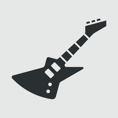 Electric guitar. Simple shape vector icon