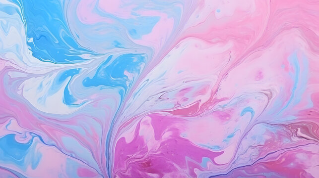 Fototapeta Eastern technique. Pastel marble texture. Mixed paints. Bright abstract background. generative AI.