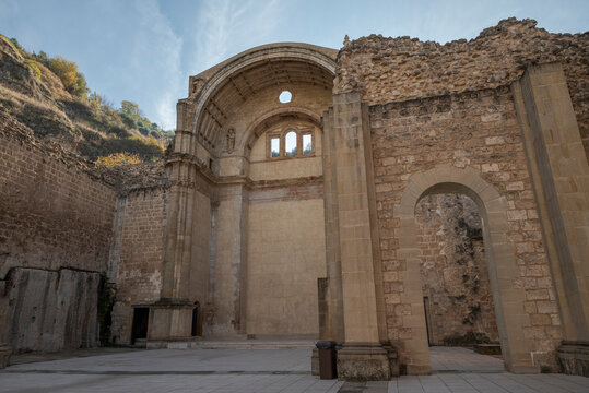 Church of Santa Maria, in the city of Cazorla, province of Jaen, Andalusia, Spain. It is a temple in ruins, built in the 16th century over the course of the river that runs through the town.