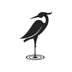 Heron logo template Isolated. Brand Identity. Icon Abstract Vector graphic