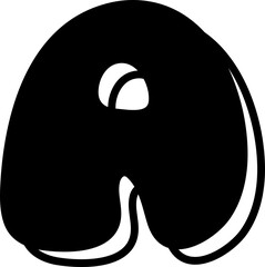 doodle alphabet uppercase a