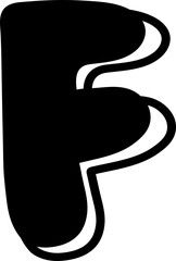 doodle alphabet uppercase f