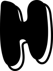 doodle alphabet uppercase h