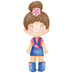 little girl with hair