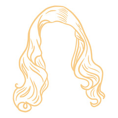 Classic Woman Hairstyle Drawing