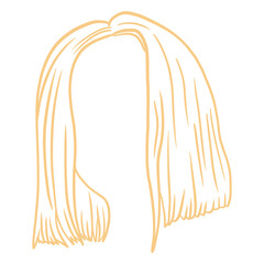 Short Woman Hairstyle Drawing