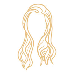 Long Woman Hairstyle Drawing