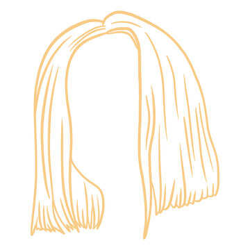recommend clip art: Short Woman Hairstyle Drawing