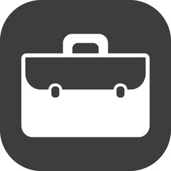 Briefcase icon in black square.
