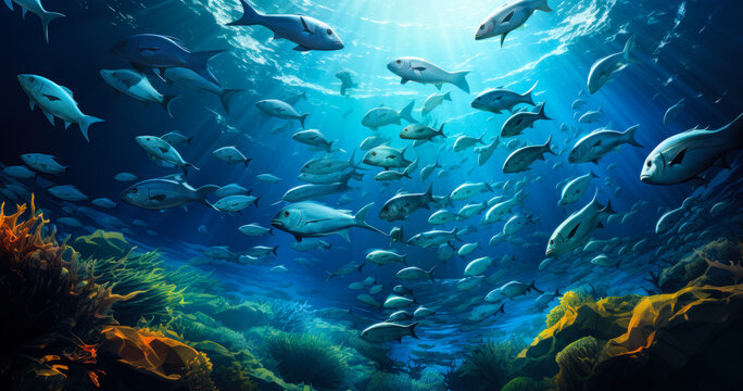 School of Fish: Oceanic Harmony