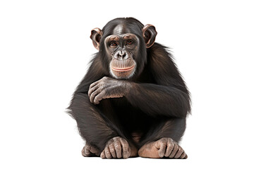 Majestic Chimpanzee on Transparent Background, PNG, Generative Ai