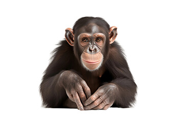 Majestic Chimpanzee on Transparent Background, PNG, Generative Ai