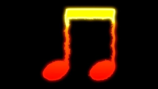 Molten Fire Beam Notes Music Icon Animation