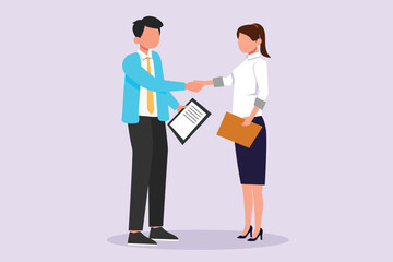 Diplomacy and embassy concept. Colored flat vector illustration isolated.