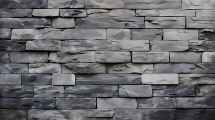 gray stone wall, natural grey brick wall background. generative AI.