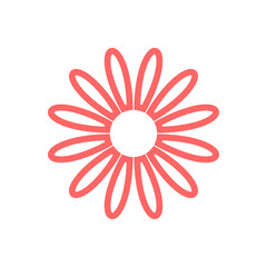 simple icon of flower and plant ornament