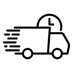 delivery fast line icons