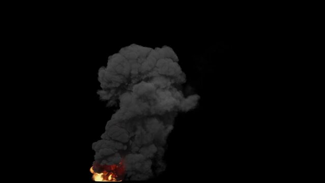 Black smoke slow 01 Visual Effects Element