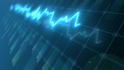 Abstract Business  Market Graph Background