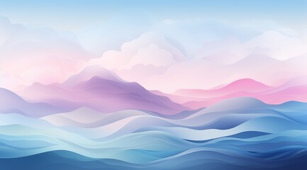 Aa abstract painting of a pink and blue clouds on a serene canvas: A Mesmerising Sky Filled With Whimsical Clouds