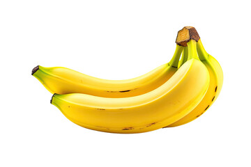 Ripe Banana on Transparent Background, PNG, Generative Ai