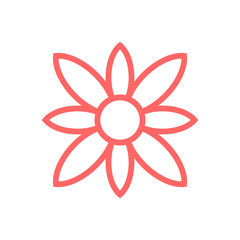 simple icon of flower and plant ornament