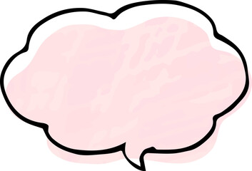 シンプルなふきだし。かわいいデザイン。