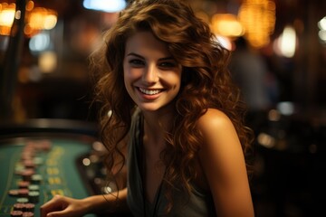   portrait of a woman in a casino