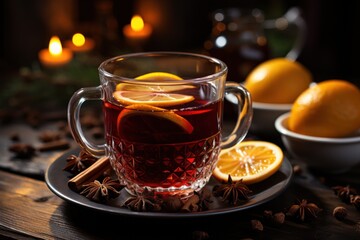 mulled wine with spices