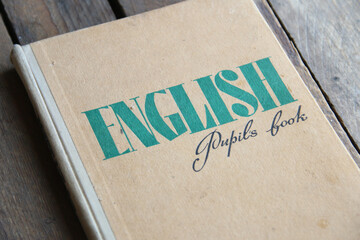 English textbook. Learning English with grammar book.
