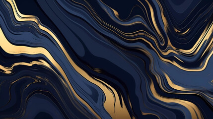 Luxury Dark blue with Gold Marble texture background.marble surface, curved golden lines.interior design background.Vector illustration