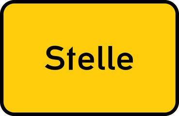 City sign of Stelle - Ortsschild von Stelle