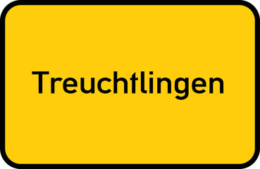 City sign of Treuchtlingen - Ortsschild von Treuchtlingen