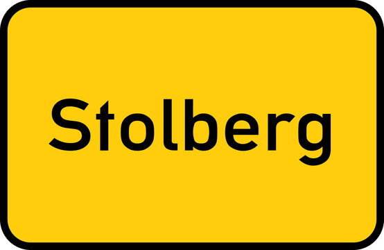 City sign of Stolberg - Ortsschild von Stolberg