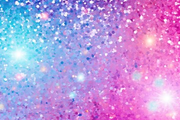 Abstract blue, purple and pink glitter lights background. Unicorn. Circle blurred bokeh. Romantic...