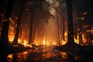 Obraz premium fire in the night