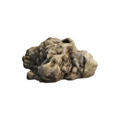 mineral stone heavy rock,3d render real Rock, PNG file of isolated cutout object on transparent background