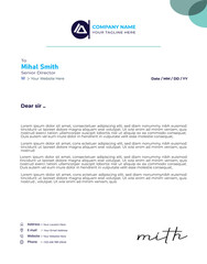 Obraz premium Free vector corporate identity template, Free best vector modern company letterhead
